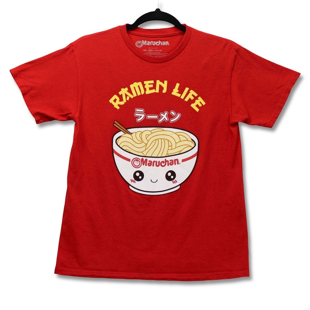 Maruchan Ramen Life T-Shirt Kids Size XXL 18 Red Excellent Condition